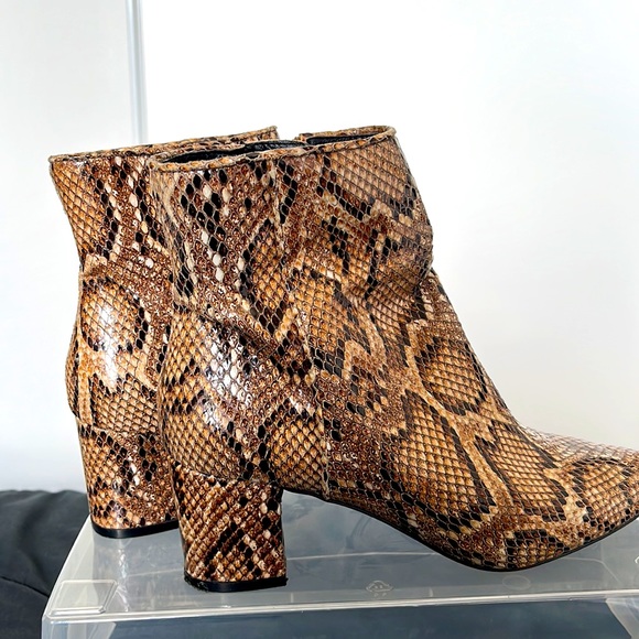 Steven by Steve Madden Snakeskin Booties - Picture 2 of 4